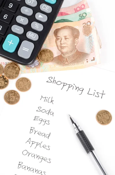 Shopping list — Stok fotoğraf