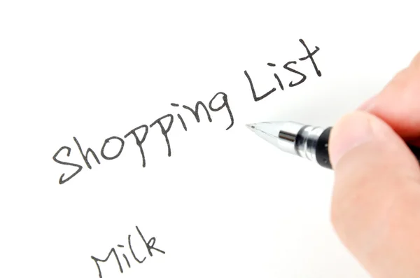 Shopping list — Stockfoto