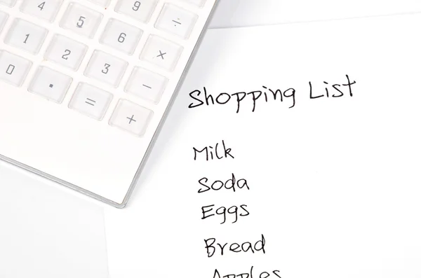Shopping list — Stock Photo, Image