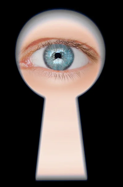 Ochi în gaura cheii — Fotografie, imagine de stoc