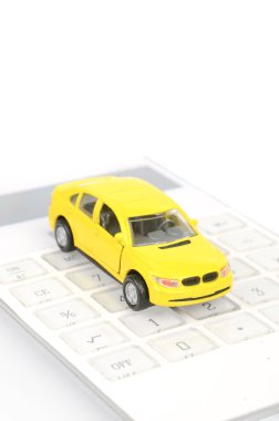 Toy car and calculator clipart