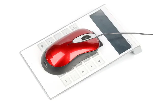 Computer mouse e calcolatrice — Foto Stock