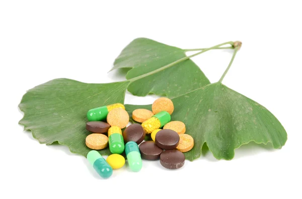 Ginkgo yaprağı ve tıp — Stok fotoğraf