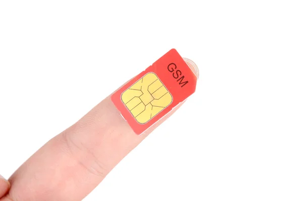 Sim card in hand — Stock Photo, Image