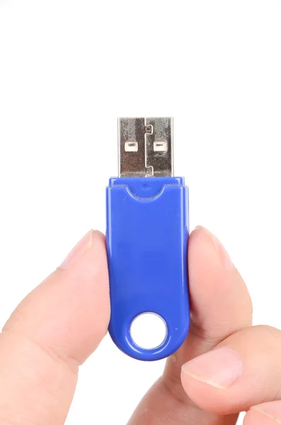 USB флэш-диск в руке — стоковое фото