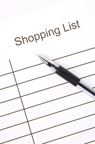 stock image Shopping list