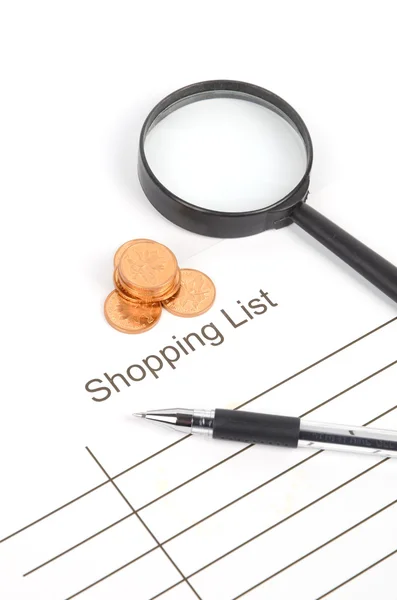 Shopping list — Stok fotoğraf