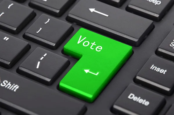 stock image Black and green computer keyboard