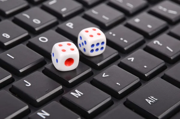 stock image Keyboard and dices