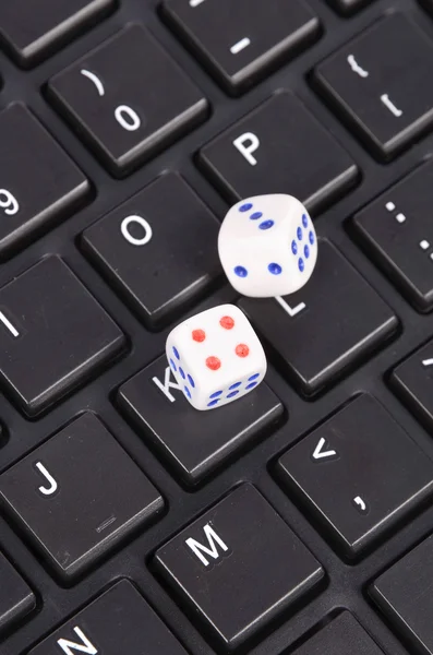 stock image Keyboard and dices