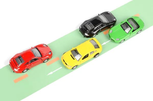 Toy car on road — Stock Photo, Image