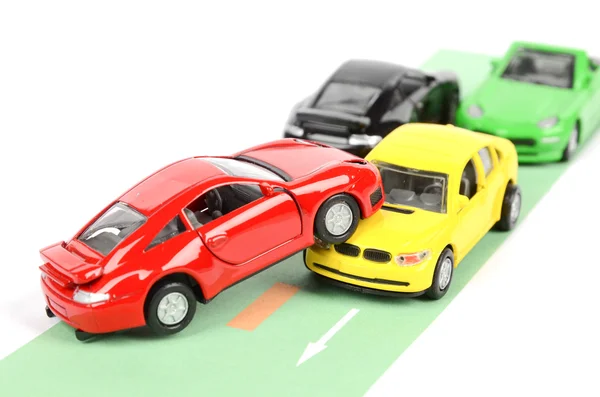 Toy car on road — Stock Photo, Image