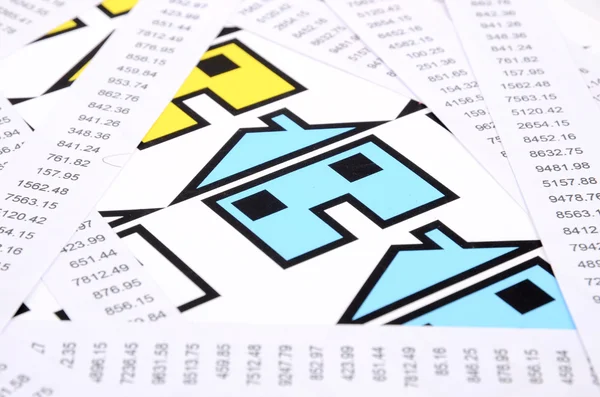 stock image Receipts and house