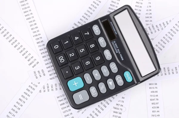 Ontvangsten en rekenmachine — Stockfoto