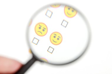 gülümsemek yüz ve Büyüteç