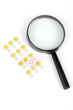 gülümsemek yüz ve Büyüteç