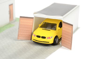 Model house and car clipart