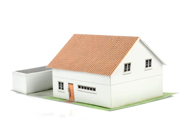 Modelo casa no fundo branco — Fotografia de Stock
