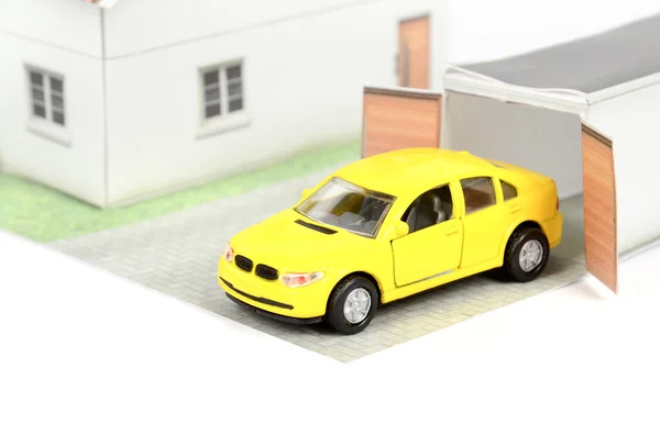 stock image Model house and car
