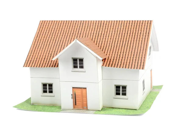 Модель будинку на білому тлі — стокове фото