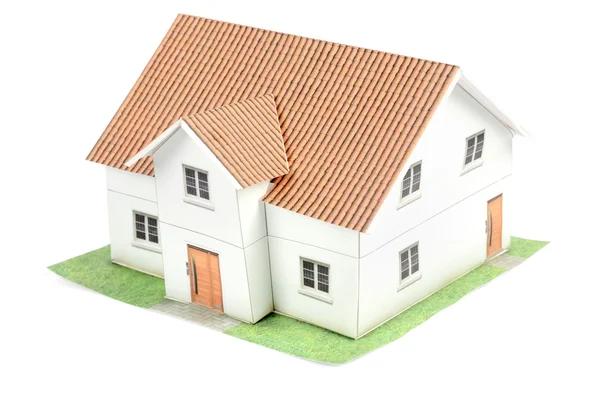 Model domu na bílém pozadí — Stock fotografie