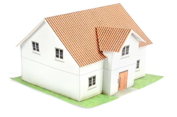 Model domu na bílém pozadí — Stock fotografie