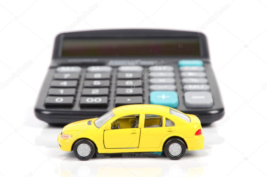 Toy car and calculator