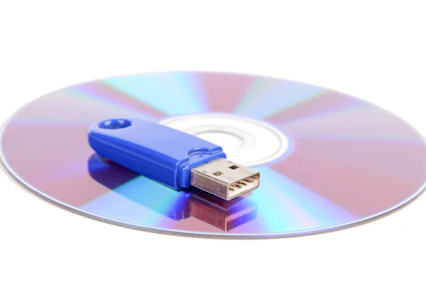 Flash disk ve dvd — Stok fotoğraf