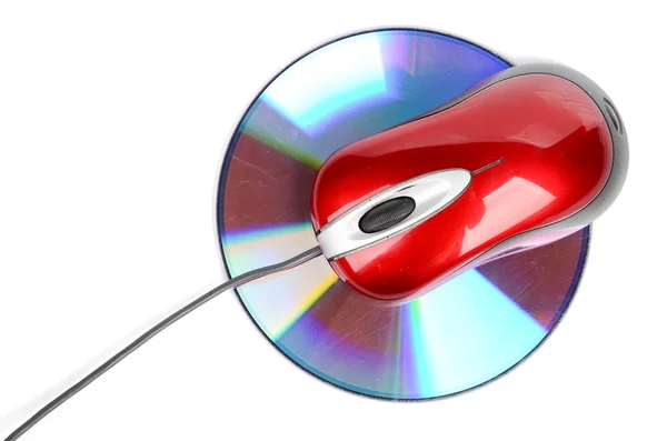 DVD and mouse — Stock Photo, Image