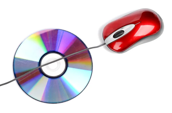 DVD and mouse — Stock Photo, Image