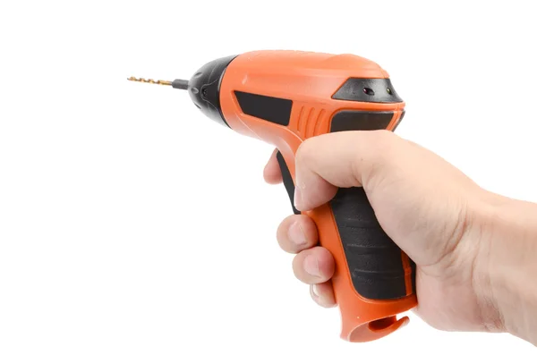 Electric drill on white background — Stock Photo, Image