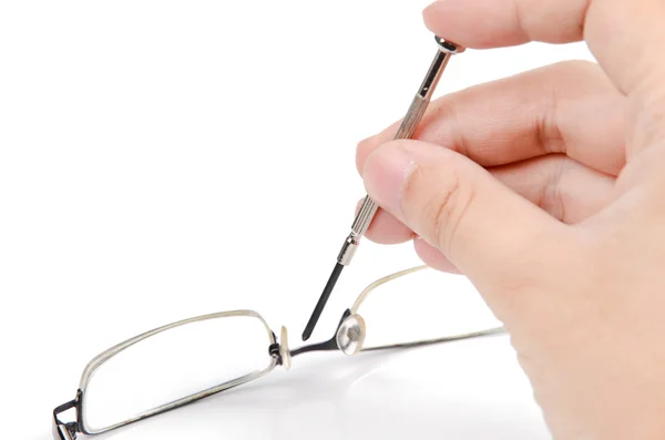 Oprava brýlí — Stock fotografie