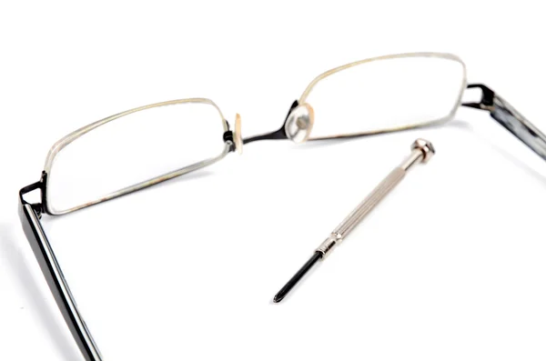 Naprawa okularów — Zdjęcie stockowe