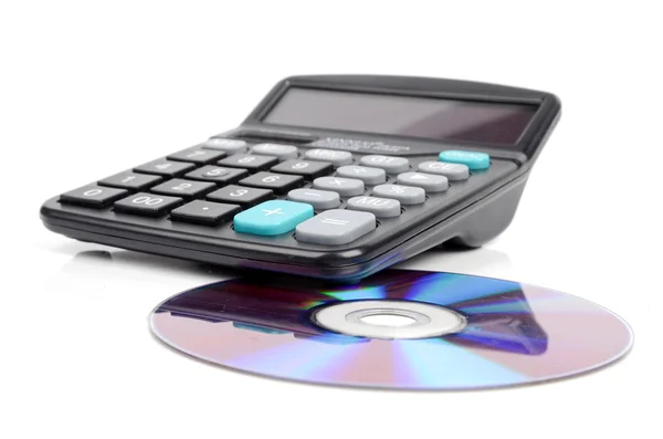 DVD і калькулятор — стокове фото