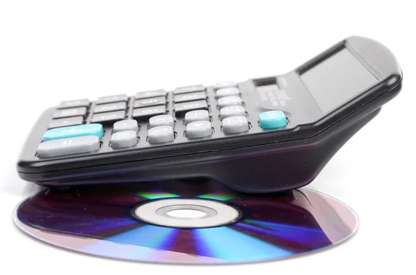 DVD e calculadora — Fotografia de Stock