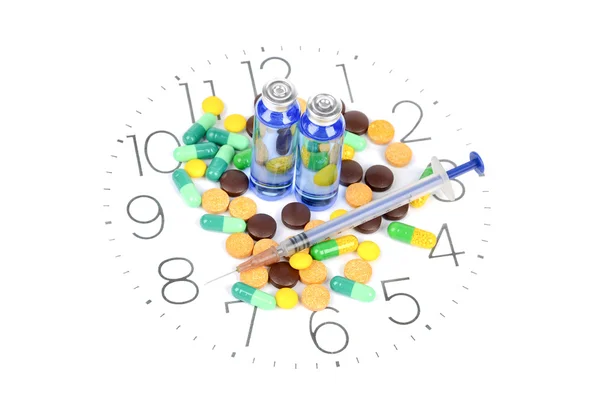 Geneeskunde nemen op tijd — Stockfoto