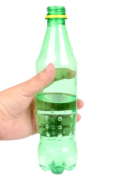 Пластиковая бутылка на белом фоне — стоковое фото