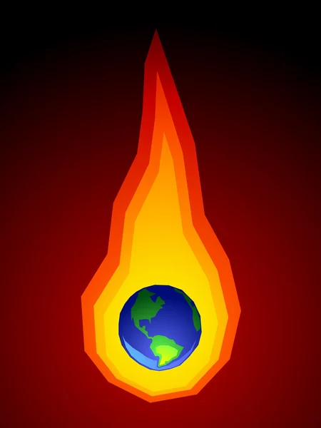 Global warming graphic — Stock Vector