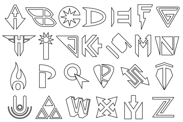 Супергеройский алфавит — стоковый вектор