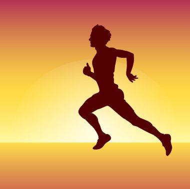 Runner silhouette clipart