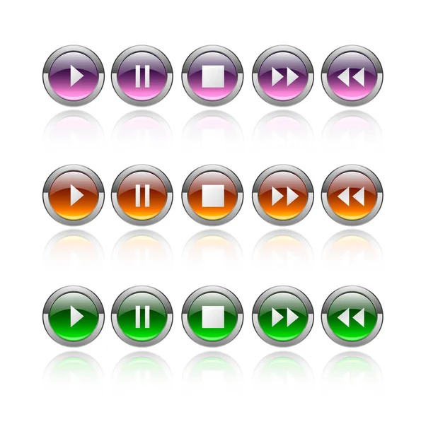 stock vector Media player buttons