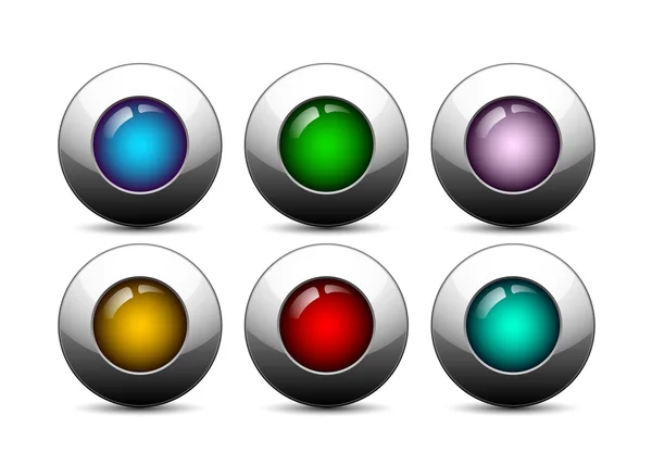 Блестящие кнопки Вектор — стоковый вектор