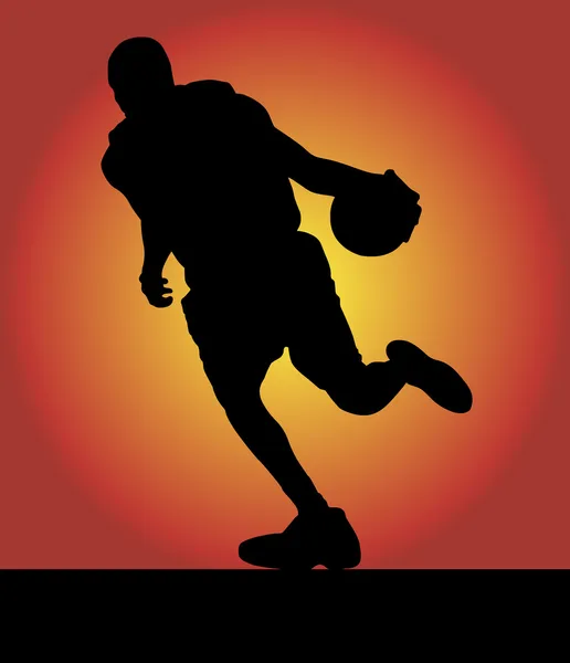 Basketbol oynarken — Stok Vektör