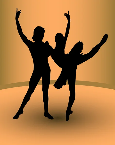 Ζευγάρι χορευτές, διάνυσμα — Διανυσματικό Αρχείο