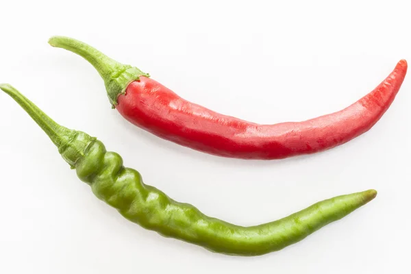 Two Isolated Chilies — Stock Photo, Image