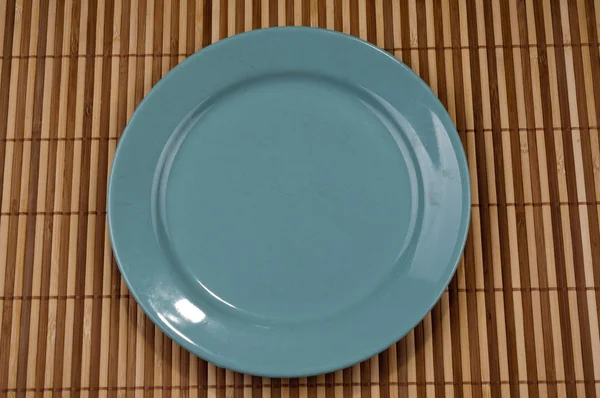 Prato azul vazio — Fotografia de Stock