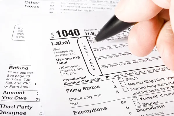 1040 Tax Form — Stock Photo, Image