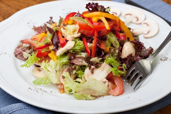 Salade met tomaten — Stockfoto