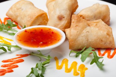 spring rolls plaka sos ile