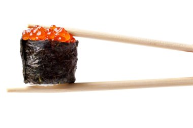 Sushi with chopsticks clipart